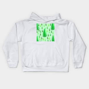 green leaf tree pattern background design Kids Hoodie